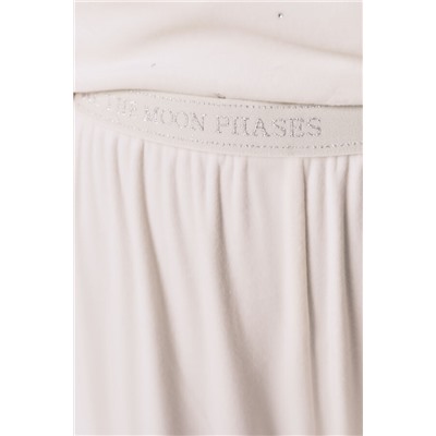 Pijama largo terciopelo suave blanco brillo