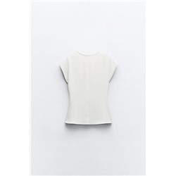 CREPE TOP WITH KNOT