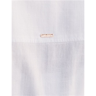 Свободная блузка с кулиской на талии изо льна с вискозой