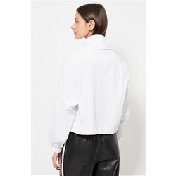 Cortavientos con capucha - Blanco