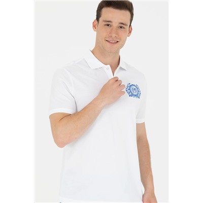 Erkek Beyaz Polo Yaka Tişört