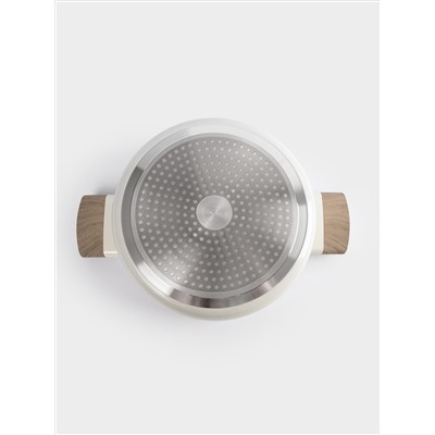 Кастрюля, 24 см, 4,1 л, с крышкой, с покрытием, алюминий, молочная, Palisander