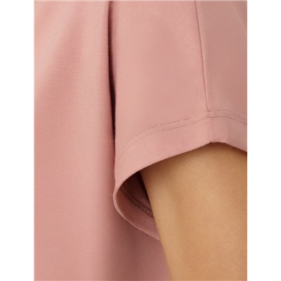 Футболка с V-вырезом и цельнокроеным рукавом из премиального хлопка