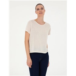 Krem Comfort Fit Tişört