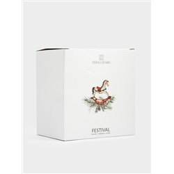 Пара чайная, 220 мл, 2 перс, 4 пр, керамика D, красная, Лошадка, Festival