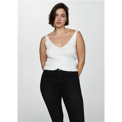 Jeans skinny tiro alto