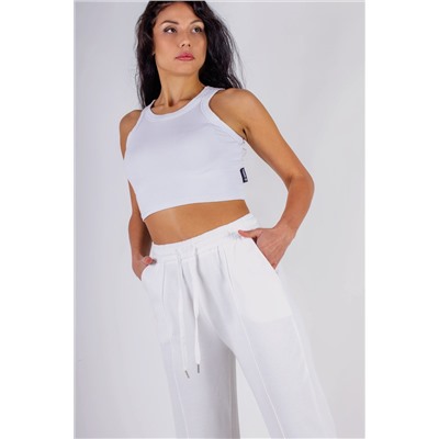 Трикотажные брюки со стрелкой, на резинке