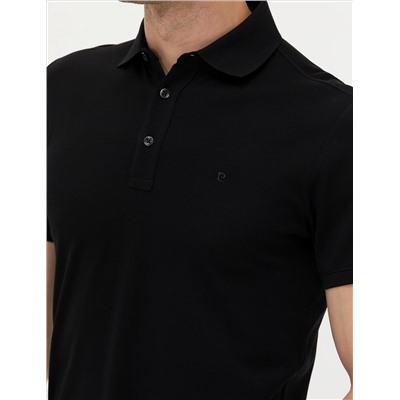 Siyah Slim Fit Merserize Tişört