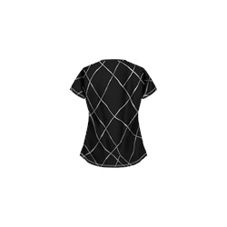 UA Pearls of Wisdom Black Print Scrub Top