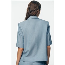 BLAZER MANGA CORTA CROPPED