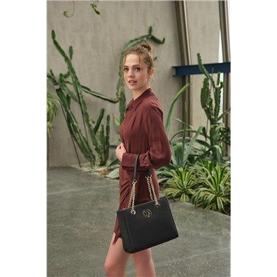 U.S. Polo Assn. Us8706 Sıyah.duz Kadın Omuz Çantası US8706