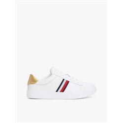 Signature Stripe Leather Court Sneaker Women