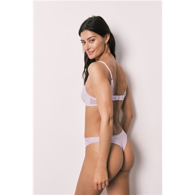 Tanga encaje lila