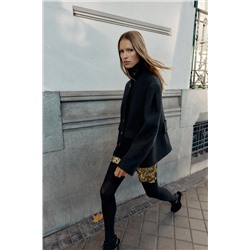 SHORT WOOL COAT WITH HIGH NECK