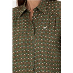 Kadın Yeşil Uzun Kollu Gömlek