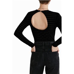 Body slim rayas aterciopelado