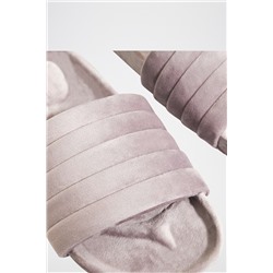 Sandalias de terciopelo Malva