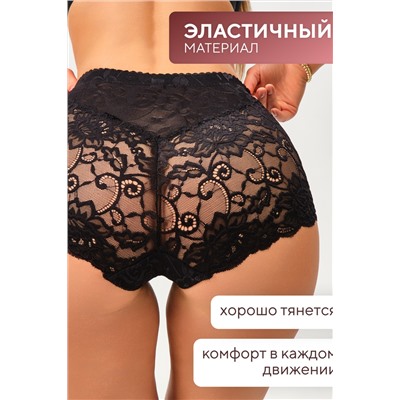 Трусы 98261 кружевные шорты высокие,  набор 3 шт., OIRO