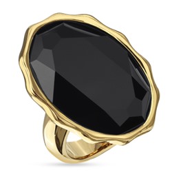 Кольцо Сияние (кристаллы SW черные; покрытие золото), Есть комплект