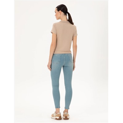 Açık Mavi Skinny Fit Jean Pantolon