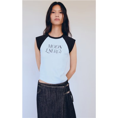 Camiseta estampada algodón