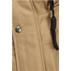 Parka con capucha Beige