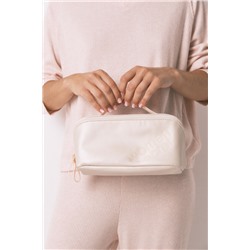 Neceser pequeño rubber beige metaizado