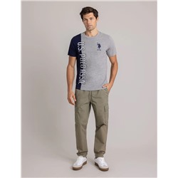 VERTICAL U.S. POLO ASSN. GRAPHIC COLORBLOCK T-SHIR
