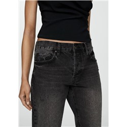 Jeans girlfriend tiro bajo rotos