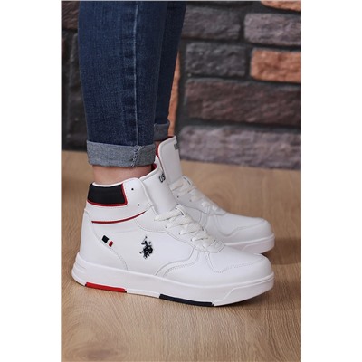 U.S. Polo Assn. U.S. Polo Assn. Andrei Bilekli Cilt Unisex Sneaker Ayakkabı 867800000576