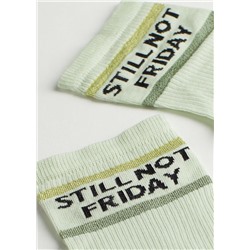 Kurze Socken mit Schriftzug 7 Days