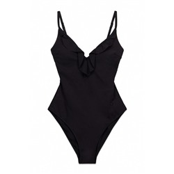 Bañador moldeador volante negro