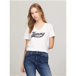 Tommy Jeans Tommy Logo V-Neck T-Shirt