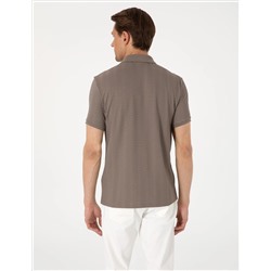 Koyu Vizon Slim Fit Polo Yaka Tişört