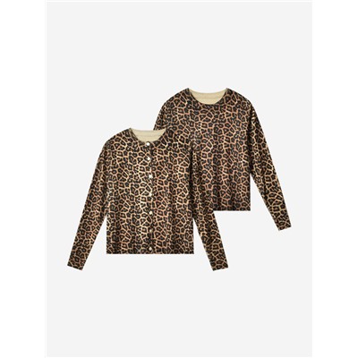 Женский кардиган и лонгслив Zar*a с анималистичным принтом