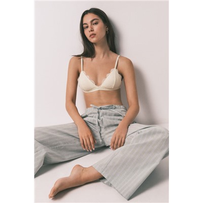 Sujetador triangular encaje amarillo