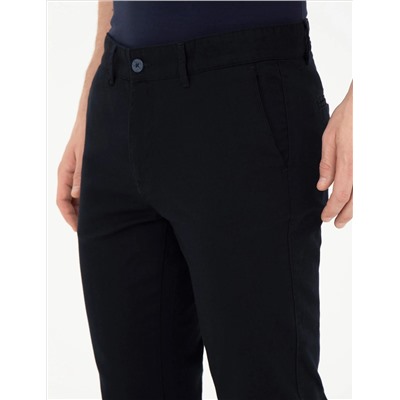 Lacivert Slim Fit Kanvas Pantolon