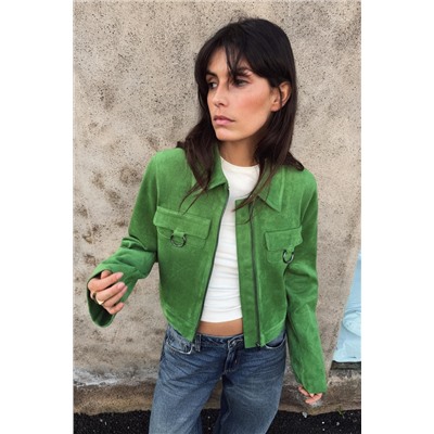 CHAQUETA CROP EFECTO ANTE