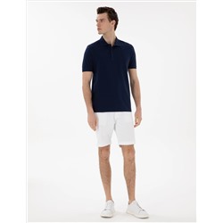 Lacivert Regular Fit %100 Pamuk Polo Yaka Basic Tişört