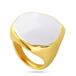 Кольцо Палитра (эмаль белая; покрытие золото), Есть комплект