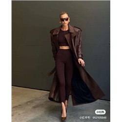 Кожаный плащ из овчины люкс