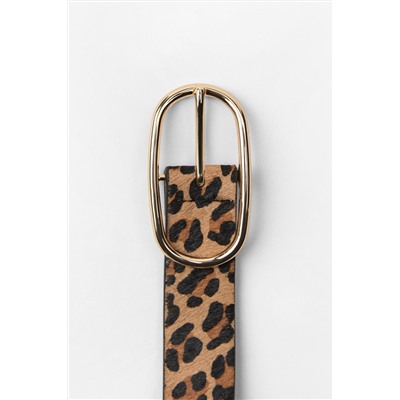 LEATHER ANIMAL PRINT BELT