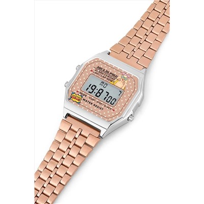 Aqua Di Polo 1987 Unisex Rose Gold Retro Pop Dijital Kol Saati Apwa064502