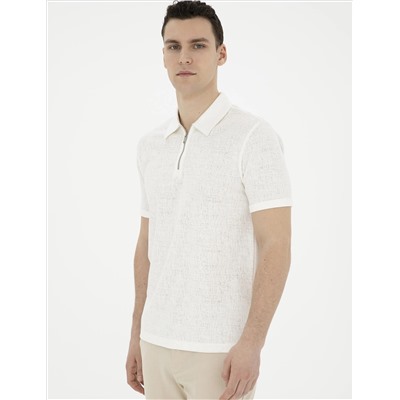 Ekru Slim Fit Tişört