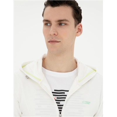 Beyaz Regular Fit Örme Hırka