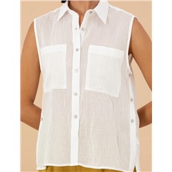 Ekru Regular Fit Kısa Kollu Gömlek