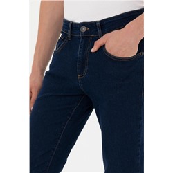 Erkek Lacivert Jean Pantolon