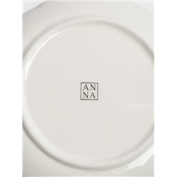 Блюдо, 22 см, керамика, белое, в крапинку, Тыква, Light pumpkin