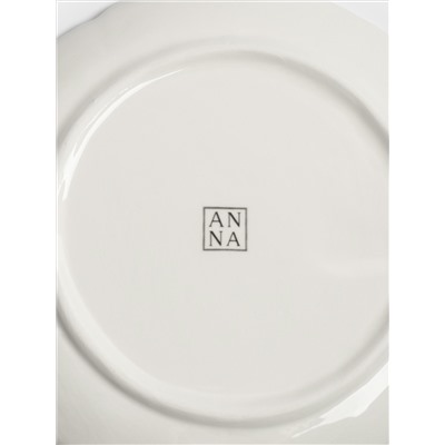 Блюдо, 22 см, керамика, белое, в крапинку, Тыква, Light pumpkin