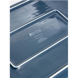 Форма для запекания, 36х24 см, фарфор P, прямоугольная, синяя, Indulgence